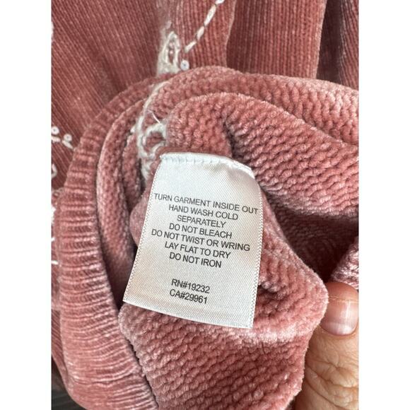 Alfred Dunner Women’s XL Coral Pink Full Zip Sweater Embroidered Flowers - Picture 7 of 9